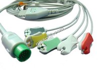 Ús amb Cable de ECG Spacelab una peça amb Leadwires, 5-plom, IEC, lladre, ronda 17PIN
