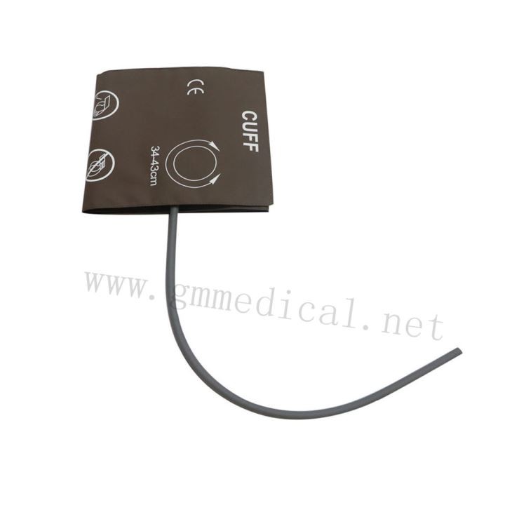 Manguito de pressió arterial d'un sol tub d'un adult gran reutilitzable, de 34 a 43 cm