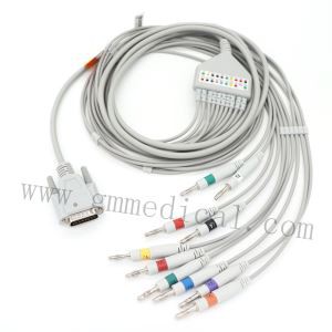 Líders de cables de 10 cables EKG compatibles amb Nihon Kohden AHA