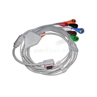 Cable / Leadwires del pacient, 3 canals (7-Ld), AHA, compatible amb GE SEER Light Holter.