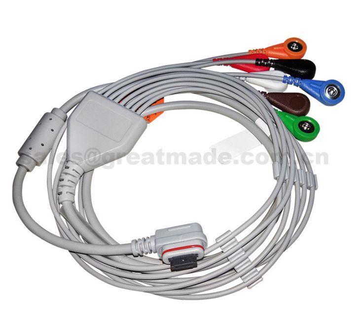 2008594-004 Cable Sead Light / Holter del pacient per a Seer Light, 3 canals (7-Ld), Aha