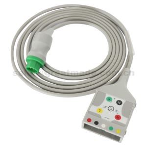 Compatible amb Mennen Medical ECG Cable Trunk, 5-plom, 13pin -> AA 2pin, AHA, Ús amb Hp 5-lead Compatible Leadwire