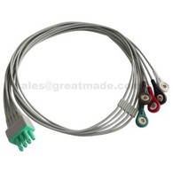 Compatible amb Mindray Mbelec M&Bec grabador Holter Cable pacient ECG, 5 plom