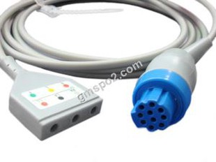 Utilitzar amb Datex 545300 3-plom ECG tronc Cable, AHA/IEC, ronda 10PIN femella, amb 4.7K resistència